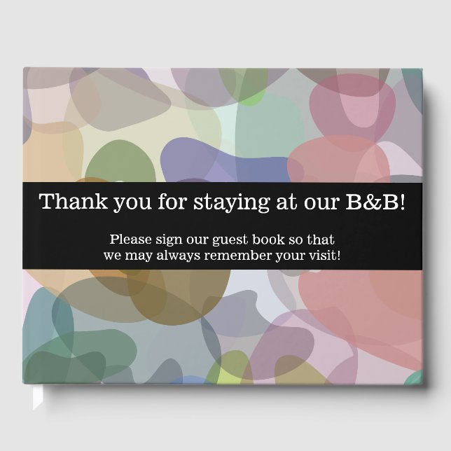 "Thank you for staying at our B&B!" Guestbook (Front)