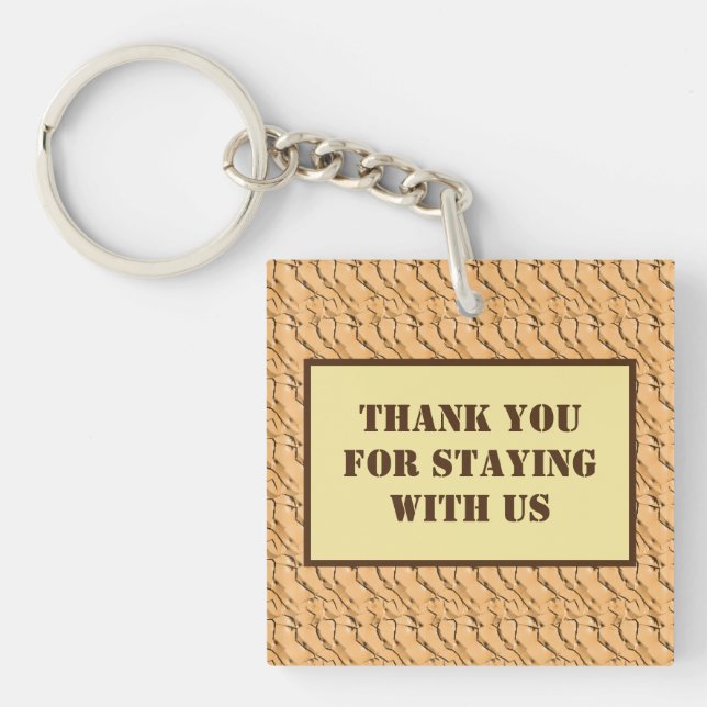 Thank You for Staying with Us Guest Key Ring (Front)