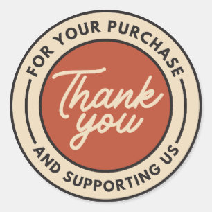 Thank you for supporting  classic round sticker