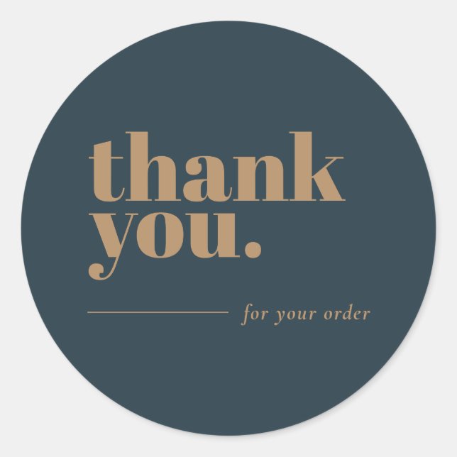 Thank You for Supporting my Business Stickers Blue (Front)