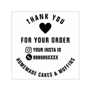 Thank you for supporting my small bakery business self-inking stamp