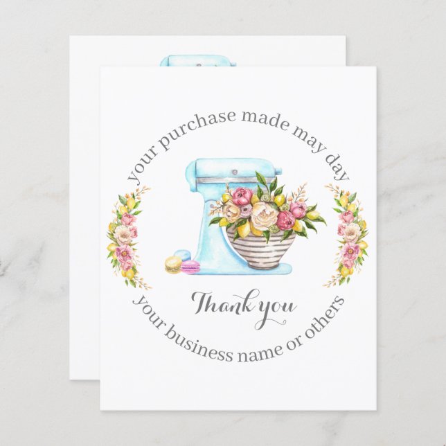 Thank You For Supporting My Small Business Card (Front/Back)