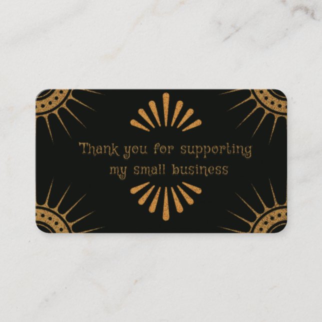 Thank you for supporting my small business cards (Front)