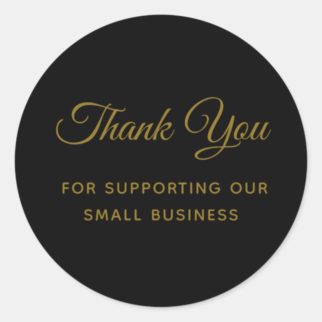 Thank You for Supporting My Small Business Classic Classic Round Sticker (Front)