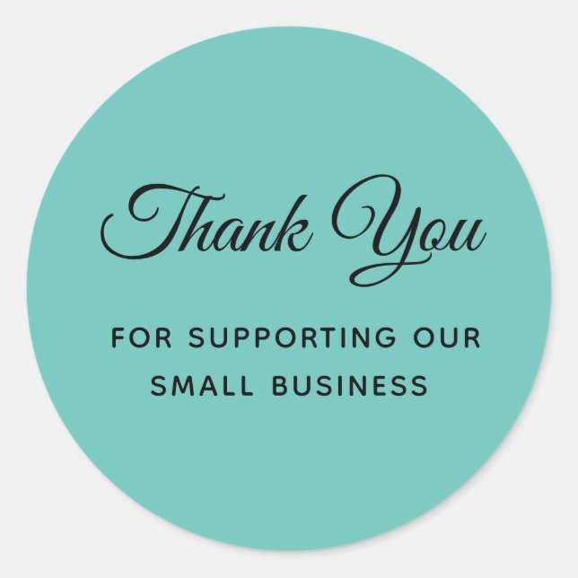 Thank You for Supporting My Small Business Classic Classic Round Sticker (Front)