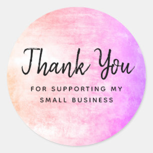 Thank You For Supporting My Small Business Classic Round Sticker