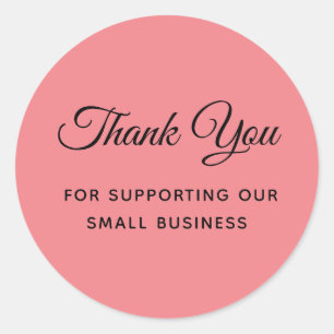 Thank You for Supporting My Small Business Classic Round Sticker