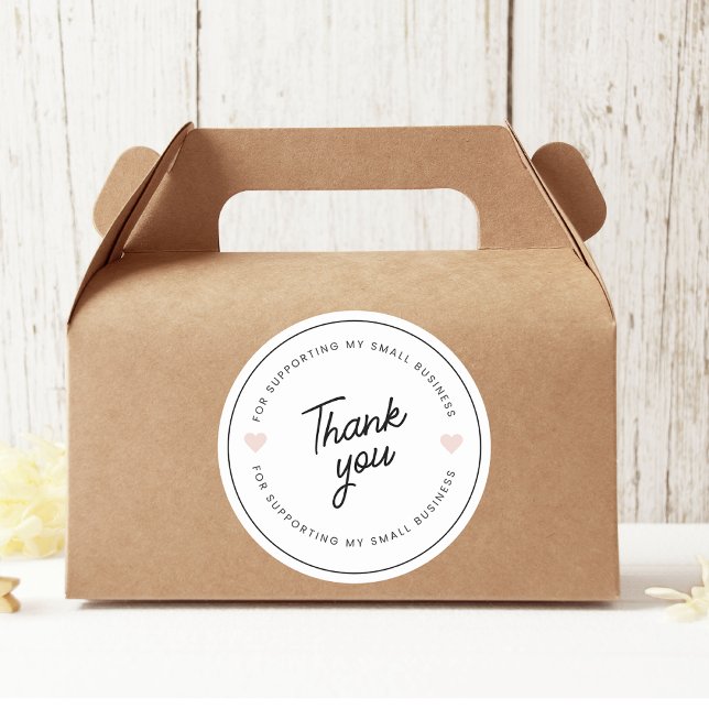 "Thank You for Supporting My Small Business  Classic Round Sticker (Creator Uploaded)