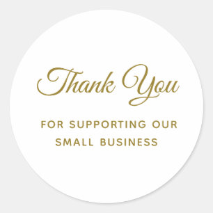 Thank You for Supporting My Small Business Classic Round Sticker