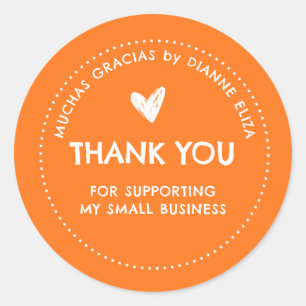 Thank You For Supporting My Small Business Classic Round Sticker