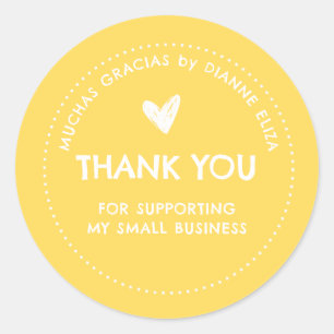 Thank You For Supporting My Small Business Classic Round Sticker