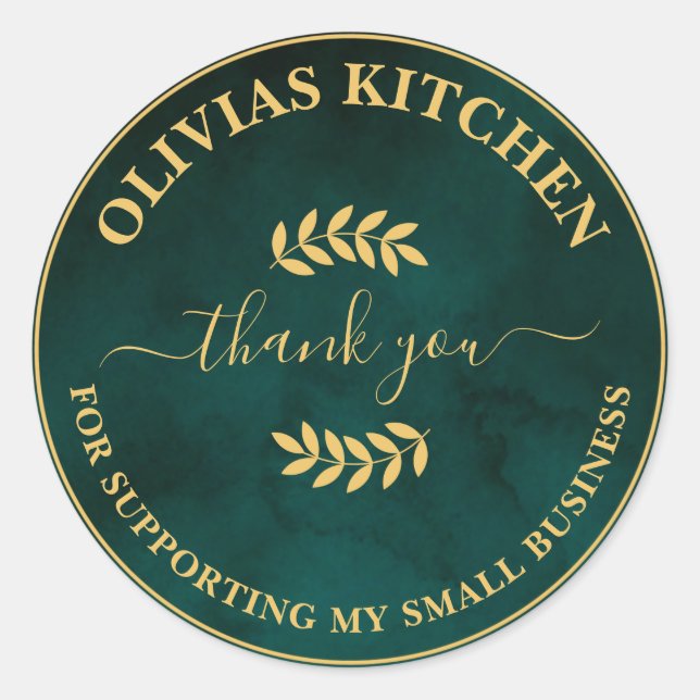 Thank you For Supporting My Small Business Custom Classic Round Sticker (Front)