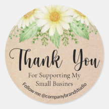 Thank You For Supporting My Small Business Floral