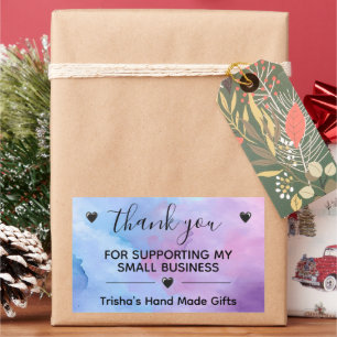 Thank You For Supporting My Small Business Label