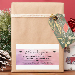 Thank You For Supporting My Small Business Label
