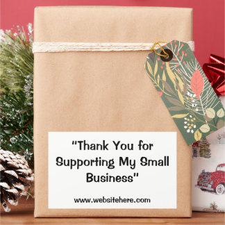 “Thank You for Supporting My Small Business” Rectangular Sticker