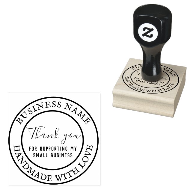 Thank You for Supporting My Small Business Rubber Stamp (Stamped)