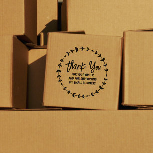 Thank You for Supporting My Small Business,   Rubber Stamp