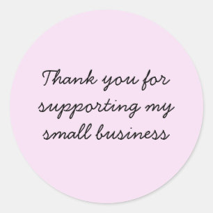 Thank you for supporting my small business sticker