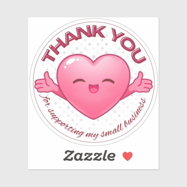 Thank You for Supporting My Small Business Sticker (Sheet)