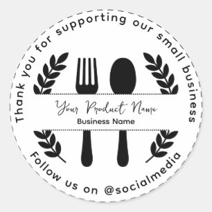 Thank you for supporting our small business classic round sticker
