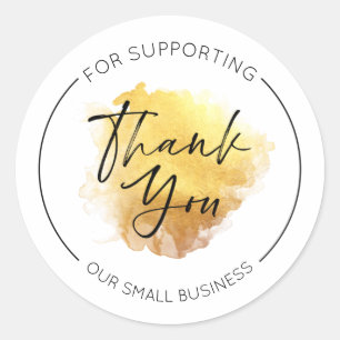 Thank you for supporting our small business classic round sticker