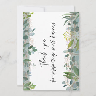 Thank you for supporting small business