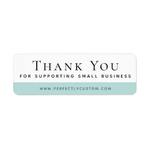 Thank you for supporting small business aqua blue