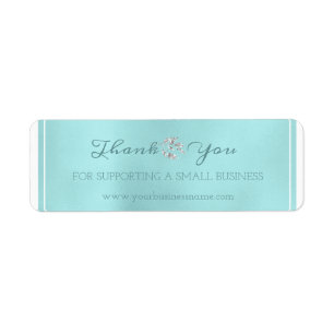Thank You For Supporting Small Business Blue Teal