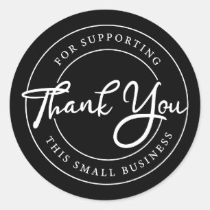 Thank You for Supporting Small Business Classic Round Sticker