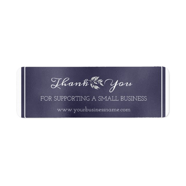 Thank You For Supporting Small Business Navy White (Front)