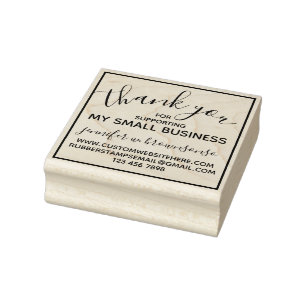 Thank you for supporting small business simple rubber stamp