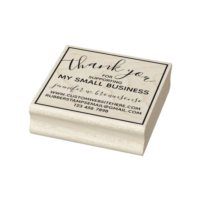 Thank you for supporting small business simple rubber stamp (Stamp)