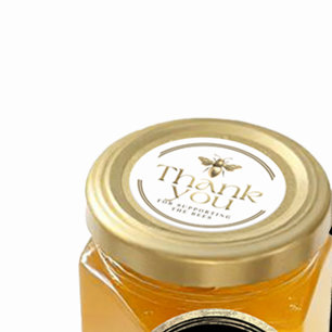 Thank you for supporting the bees gold queen bee  classic round sticker