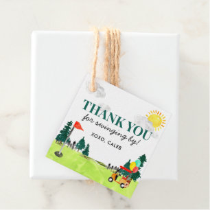 Thank You For Swinging By Kid Golf Pro Birthday Favour Tags