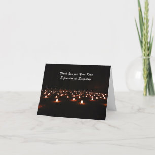 Thank You for Sympathy, Dramatic Field of Candles Card