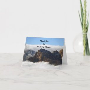 Thank You for Sympathy Flowers Clouds Note Card