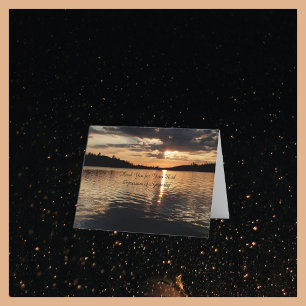Thank You for Sympathy, Golden Sunset at Lake