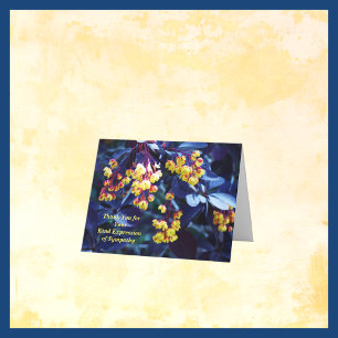 Thank You for Sympathy, Golden Yellow Flowers Card