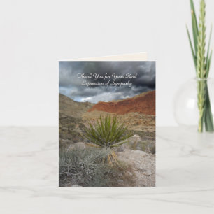 Thank You for Sympathy, Mountain Storm with Yucca Card
