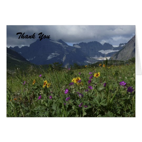 Thank You For Sympathy, Mountain Wildflowers Card