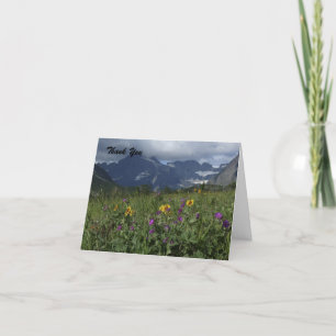 Thank You For Sympathy, Mountain Wildflowers Card