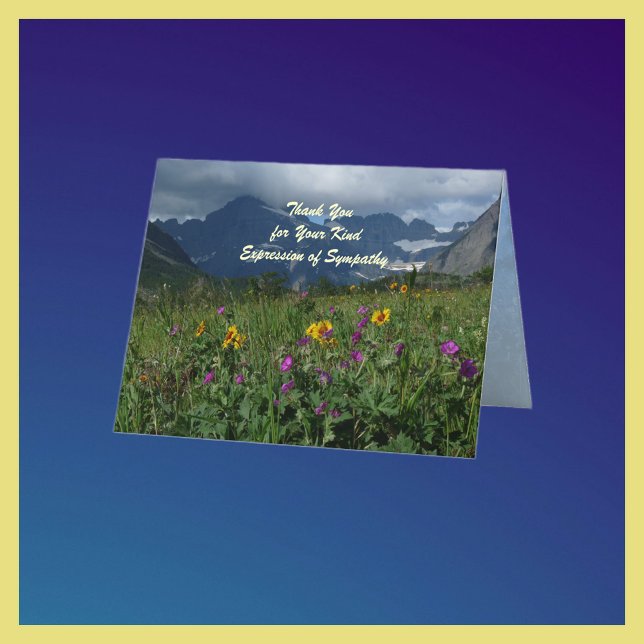 Thank You For Sympathy, Mountain Wildflowers Note  (Creator Uploaded)