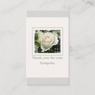 Thank you for Sympathy roses Enclosure Card
