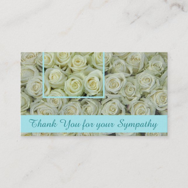 Thank you for Sympathy roses Enclosure Card (Front)