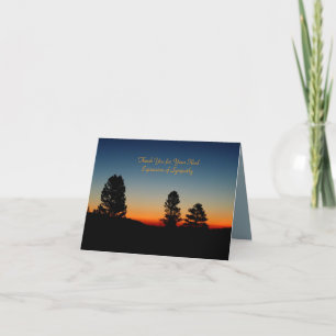 Thank You for Sympathy, Sierra Sunrise Note Card