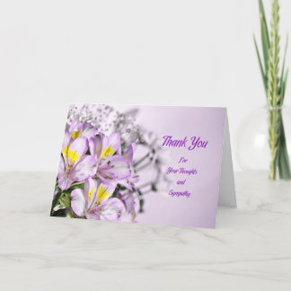 Thank you for sympathy with lilies card