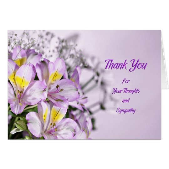 Thank you for sympathy with lilies card