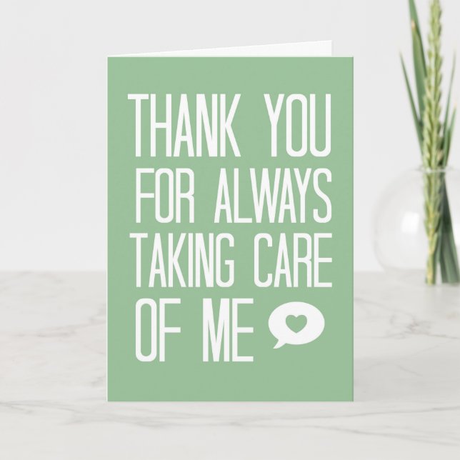 Thank You for Taking Care of Me Card (Front)