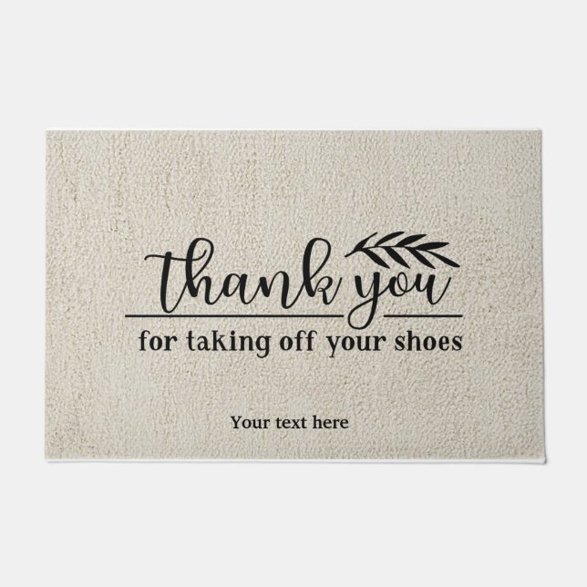 Thank you for taking off your shoes doormat (Front)